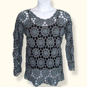 V. Spanner Imports Cotton Crochet Sweater